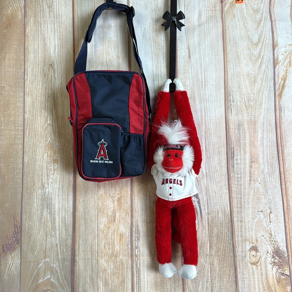 💵Los Angeles Angels Rally Monkey with Season Ticket Holder Shoulder Bag Set